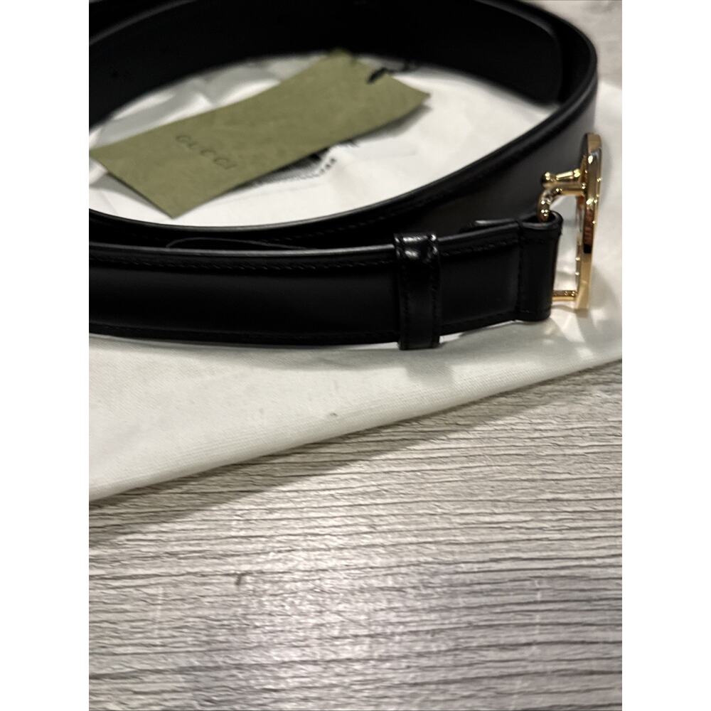 GUCCI Blondie Interlocking G leather belt Black Gold 95 / 38 - Picture 4 of 8